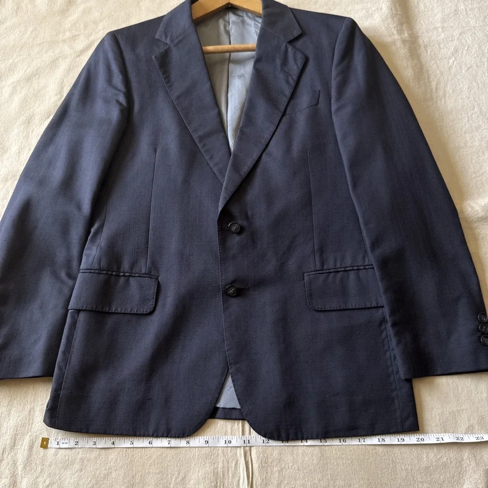 Christian Dior Men's Navy Blue Blazer Suit Jacket Vintage